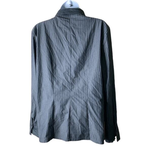 Talbots Vintage Striped Shirt Women 12 Long Sleeve Asymmetrical Collared  Formal - Picture 4 of 8
